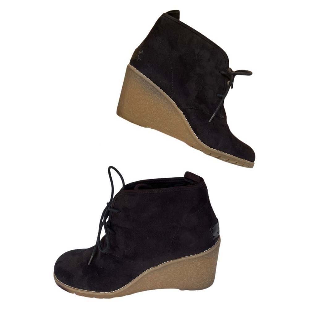 Bass Cali Wedge in black suede Size 9 ladies - Picture 2 of 8